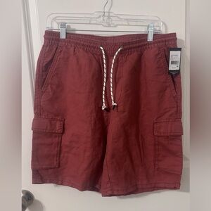 Men's Red Cargo Shorts